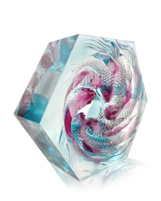 LIULI - Roiling Waters Koi Sculpture