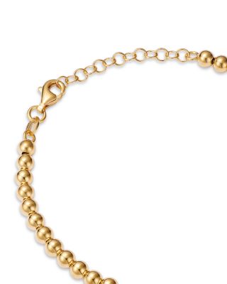 14K Yellow Gold Polished Bead Link Bracelet