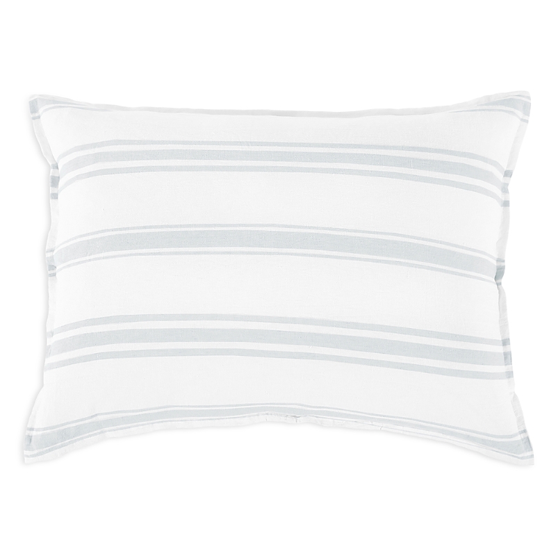 Pom Pom At Home Jackson Linen Sham In White/ocean