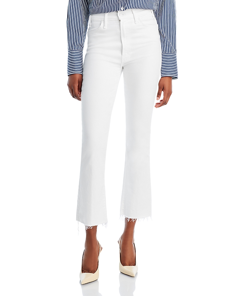 Mother The Weekender Fray Jeans In White In White