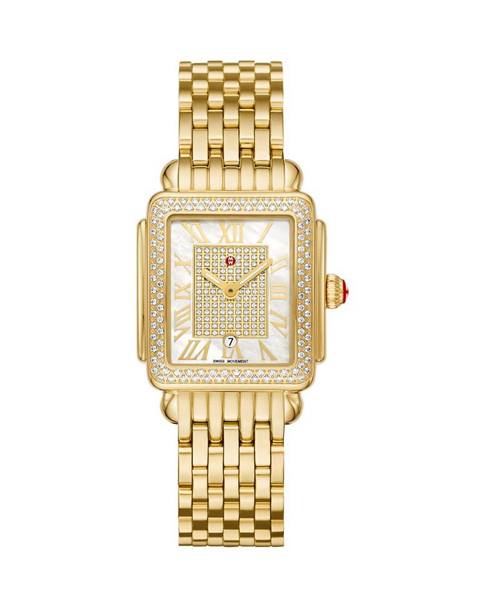 MICHELE Limited Edition Deco Madison Mid 18K Gold Plated Diamond