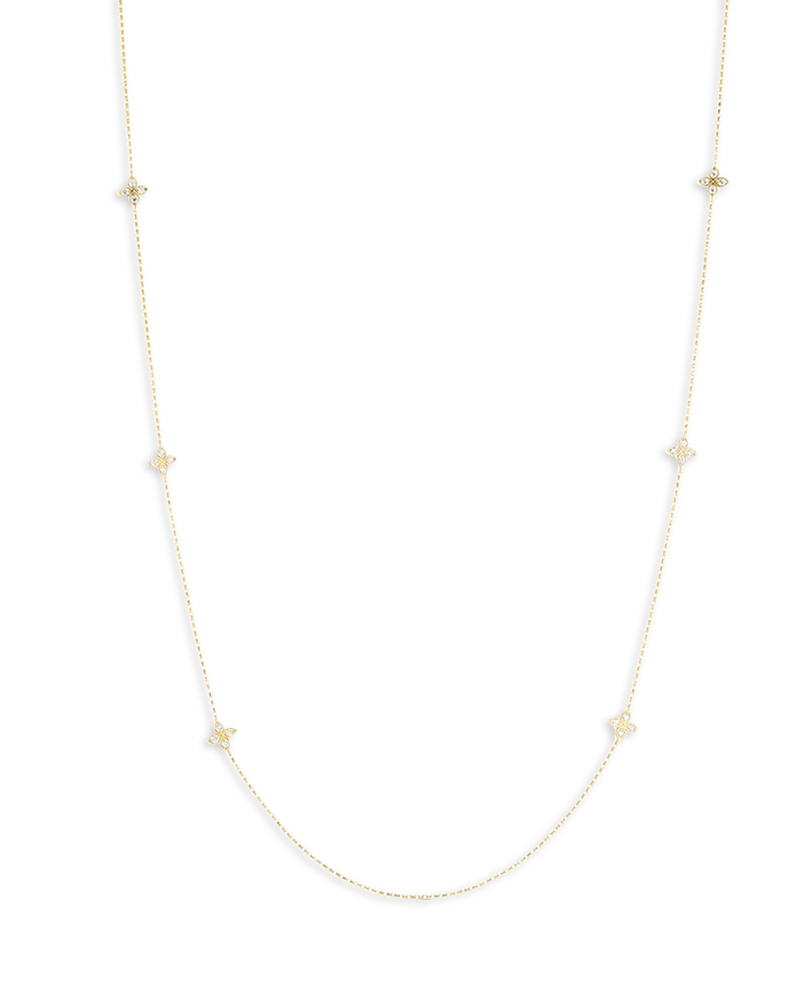 Roberto Coin 18K Yellow Gold Verona Love by the Inch Diamond Necklace, 0.49 tcw