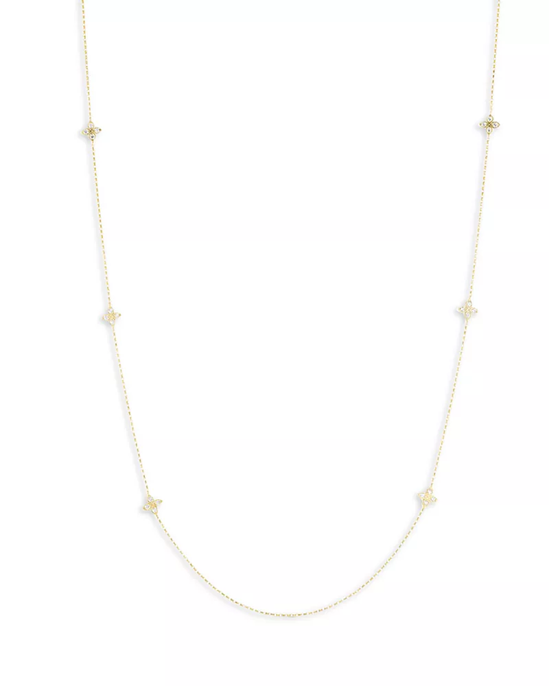 Roberto Coin 18K Yellow Gold Verona Love by the Inch Diamond Necklace, 0.49 tcw