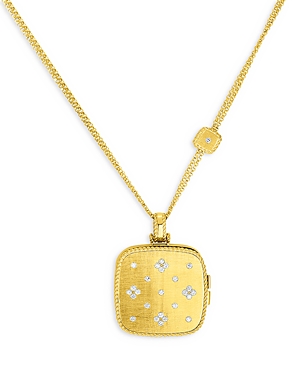 Roberto Coin 18K Yellow Gold Venetian Princess Diamond Locket Pendant Necklace, 0.35 ct. tw.