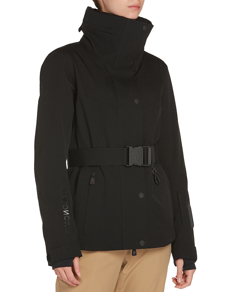 Moncler Hainet Belted Snow Jacket In Black