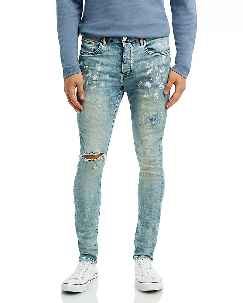 Purple Brand Painters Jeans Slim Fit in Light Indigo