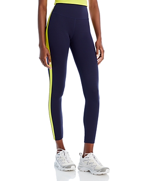 Splits59 Clare High Waist Rigor 7/8 Indigo/chartreuse In Indigo/charteruse