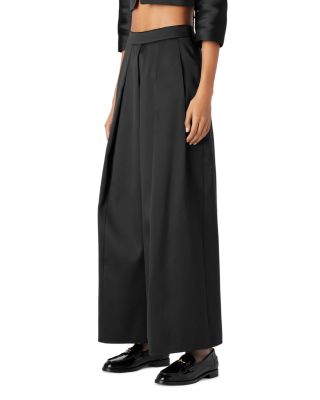 Emporio Armani Satin Wide Leg Trousers