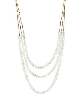 Bloomingdale's - Cultured Freshwater Pearl Layered Strand Necklace, 16"