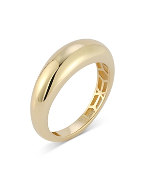 14K Yellow Gold Polished Narrow Dome Ring