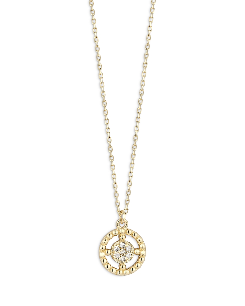 Alberto Amati 14k Yellow Gold Diamond Circle Necklace, 16-17 In Gold