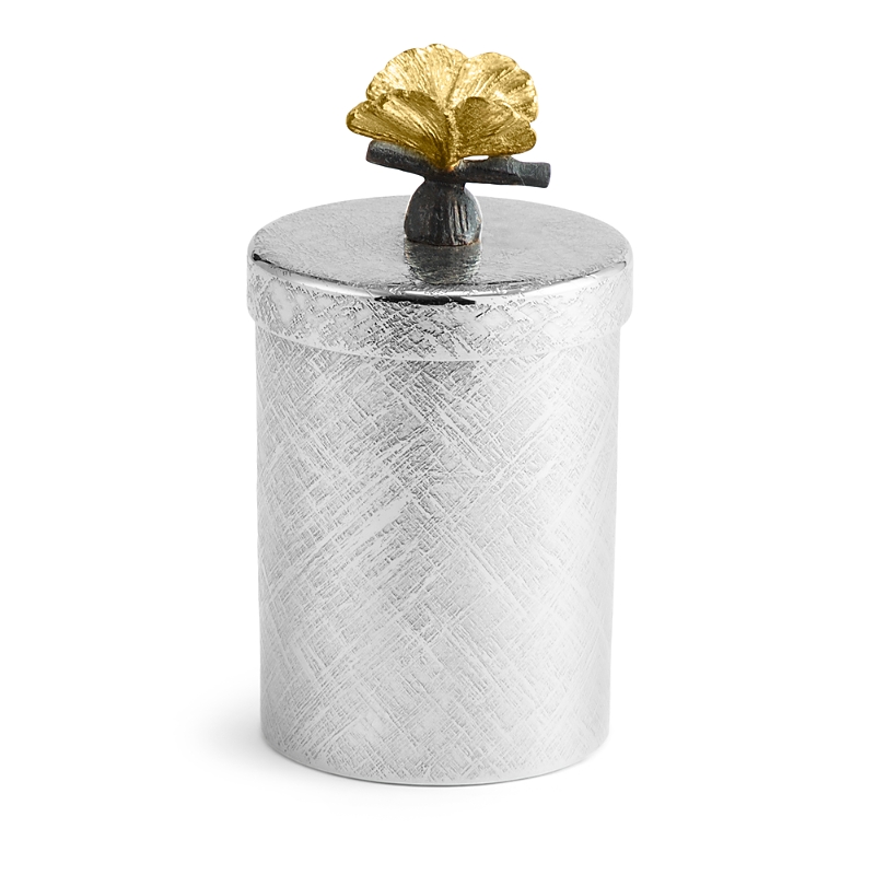 Michael Aram Butterfly Ginkgo Round Container In Silver