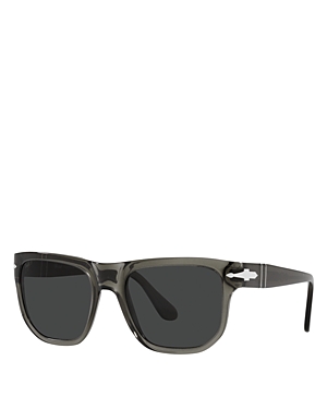 Shop Persol Polarized Square Sunglasses, 55mm In Gray/gray Polarized Solid