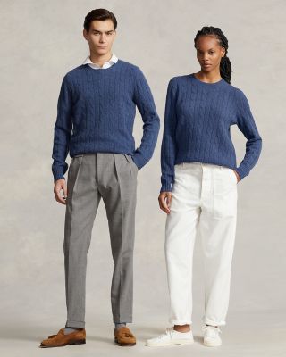 Cashmere Cable Knit Crewneck Sweater