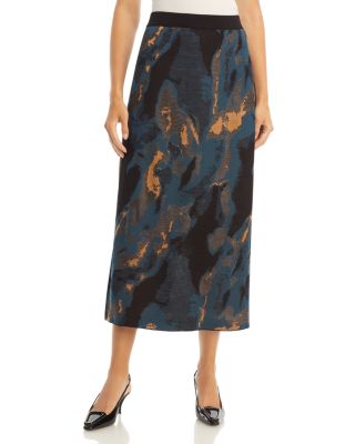 Misook Jacquard Knit Midi Skirt