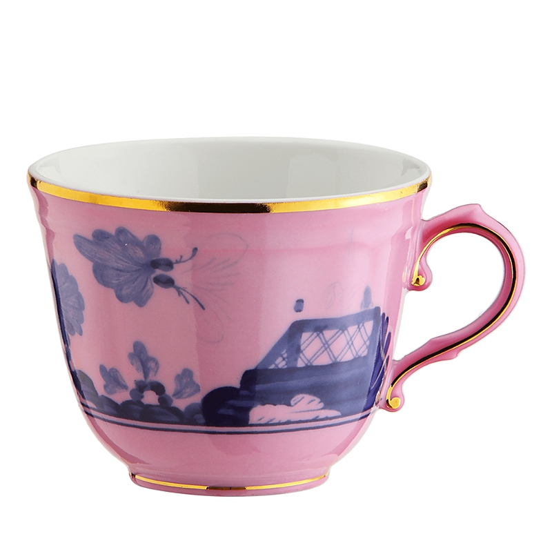 Ginori 1735 Oriente Italiano Antico Doccia Espresso Cup In Pink/blue