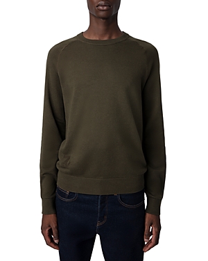 Zadig & Voltaire Thomaso Logo-intarsia Knitted Jumper In Cypress