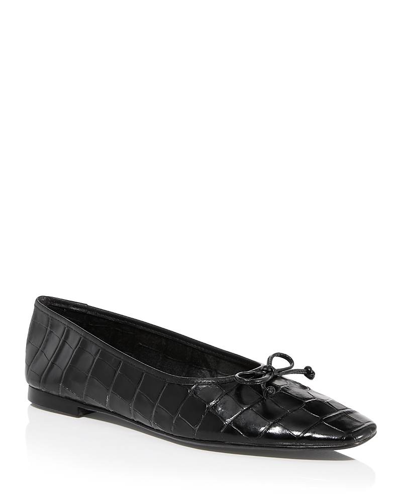 Schutz Women's Arissa Slip On Square Toe Flats In Black
