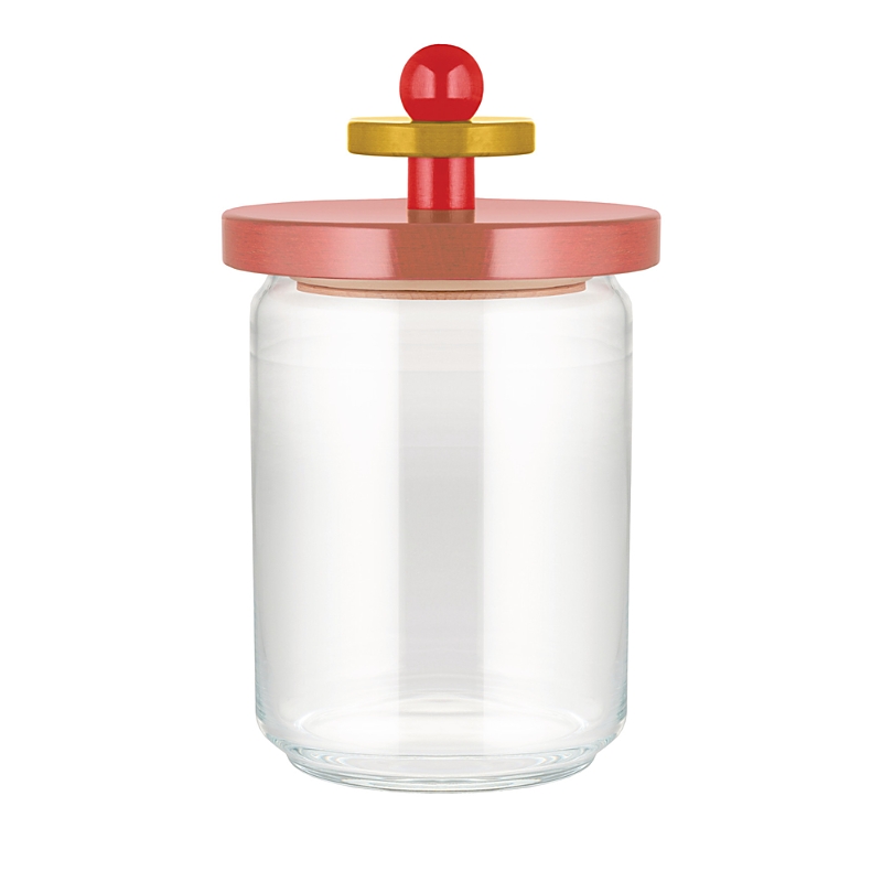 Alessi Jar 100 With Beechwood Lid In Pink Multi