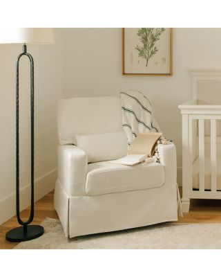 Crawford Pillowback Comfort Swivel Glider in Water Repellent & Stain Resistant Performance Fabric 