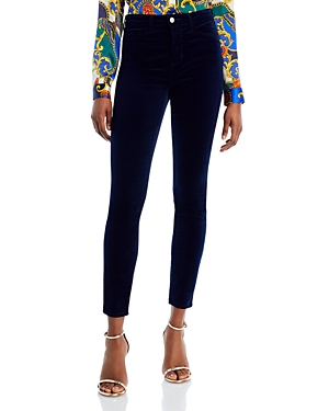 Shop L Agence L'agence Monique Ultra High Rise Skinny Jeans In Dark Navy