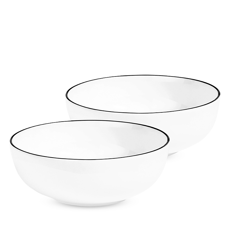 Richard Brendon Large Dip Bowl, Set Of 2 In Black/white