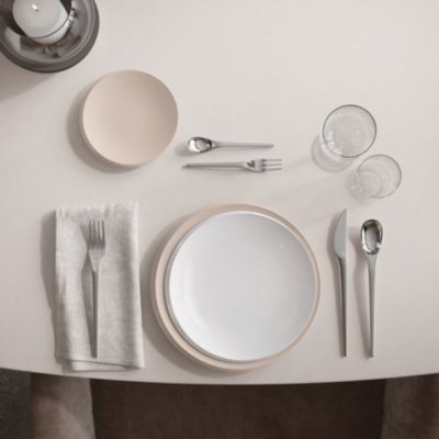 New Moon Beige Large Round Tray