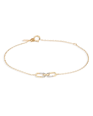 Adina Reyter 14k Yellow Gold Diamond Interlocking Link Bracelet
