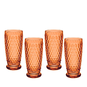 Shop Villeroy & Boch Boston Highball Glass, Set Of 4 In Apricot