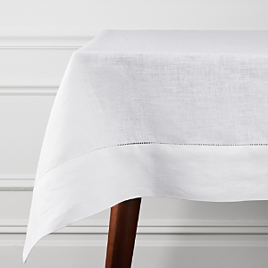 Sferra Festival Square Hemstitched Tablecloth, 66 X 66 In White