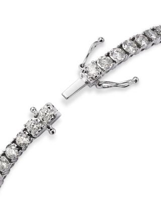 Diamond Tennis Bracelet in 14K White Gold, 4.0 tcw