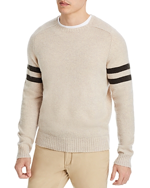 The Men's Store At Bloomingdale's Cashmere Striped Sleeves Sweater In Barley
