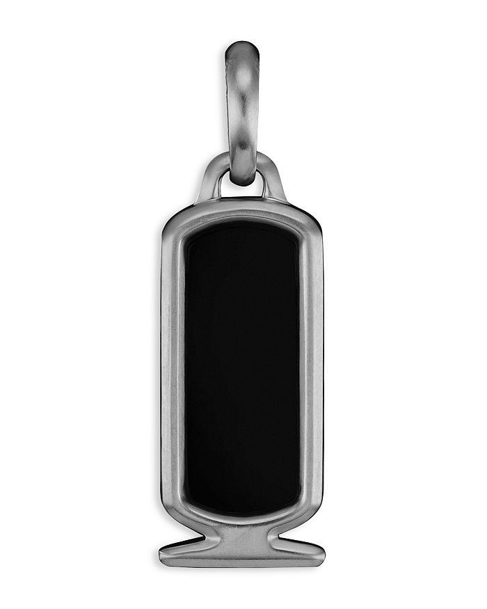 David Yurman - Men's Sterling Silver Cairo Onyx Cartouche Amulet Pendant