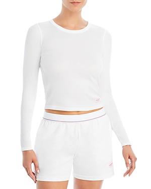Alexander Wang Cotton Long Sleeve Tee In White
