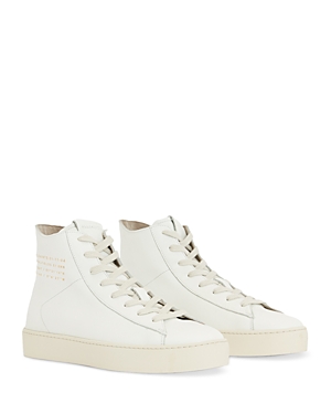 Shop Allsaints Women's Tana Lace Up High Top Sneakers In White