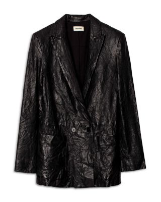 Wrinkled-Leather Jacket