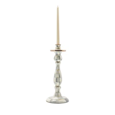 MacKenzie-Childs - Large Sterling Check&reg; Enamel Candlestick