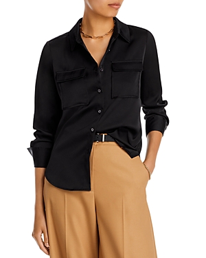 Shop Derek Lam 10 Crosby Lorena Button Down Shirt In Black