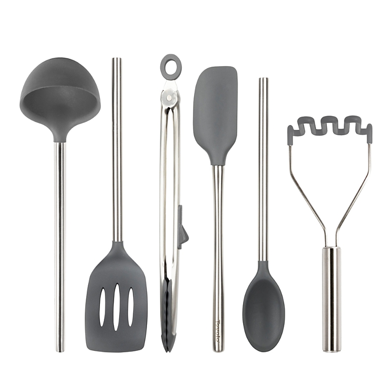 Tovolo Silicone Utensil 6 Piece Set In Charcoal