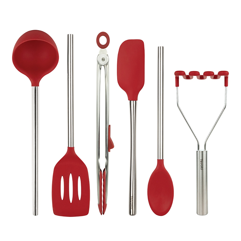 Tovolo Silicone Utensil 6 Piece Set In Red