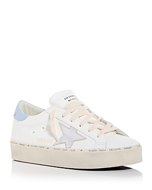 Golden Goose Hi Star Sneakers In White Silver