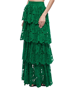 ALICE AND OLIVIA ALICE AND OLIVIA JIA TIERED GUIPURE LACE MAXI SKIRT