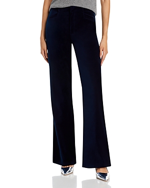 PAIGE CLEAN FRONT LEENAH HIGH RISE STRAIGHT JEANS IN DEEP NAVY