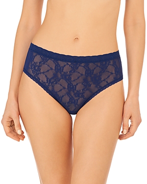 Natori Bliss Allure Lace Girl Briefs In Indigo