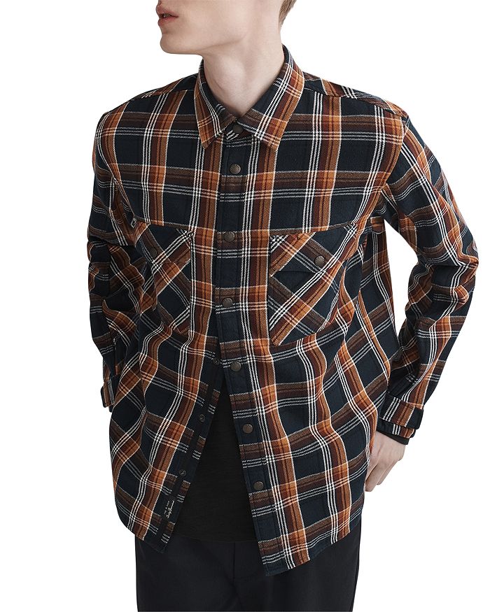 Rag & Bone Denim Engineered Shirt Jacket in Blue for Men