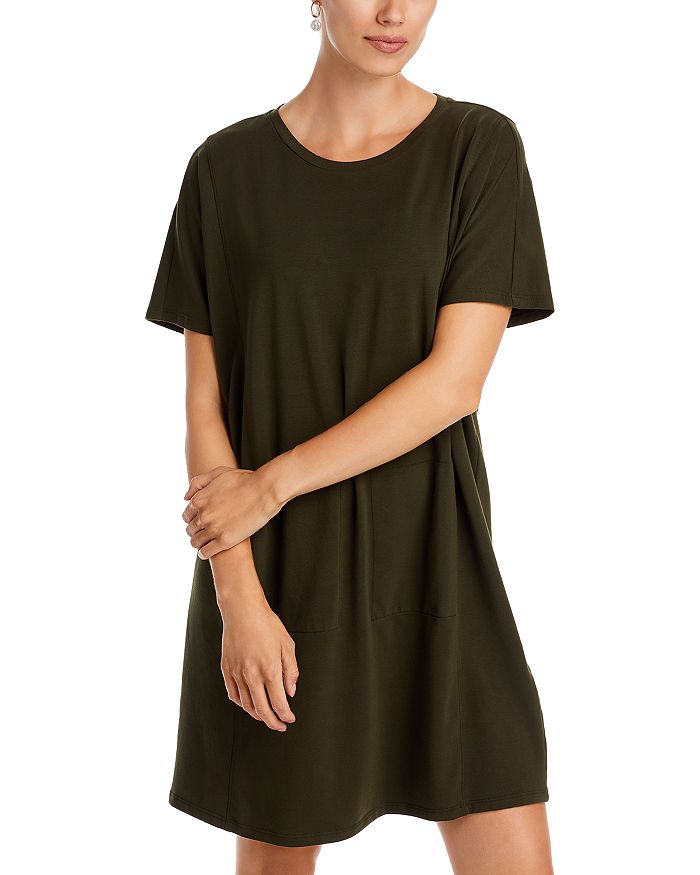 Eileen Fisher Cotton Stretch Scoop Neck Dress Bloomingdale s