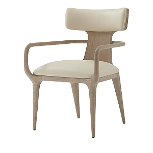 Theodore Alexander Repose Upholstered Dining Armchair In Gray Oak