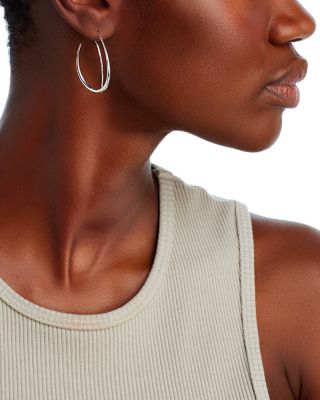 Sterling Silver Offspring Threader Hoop Earrings