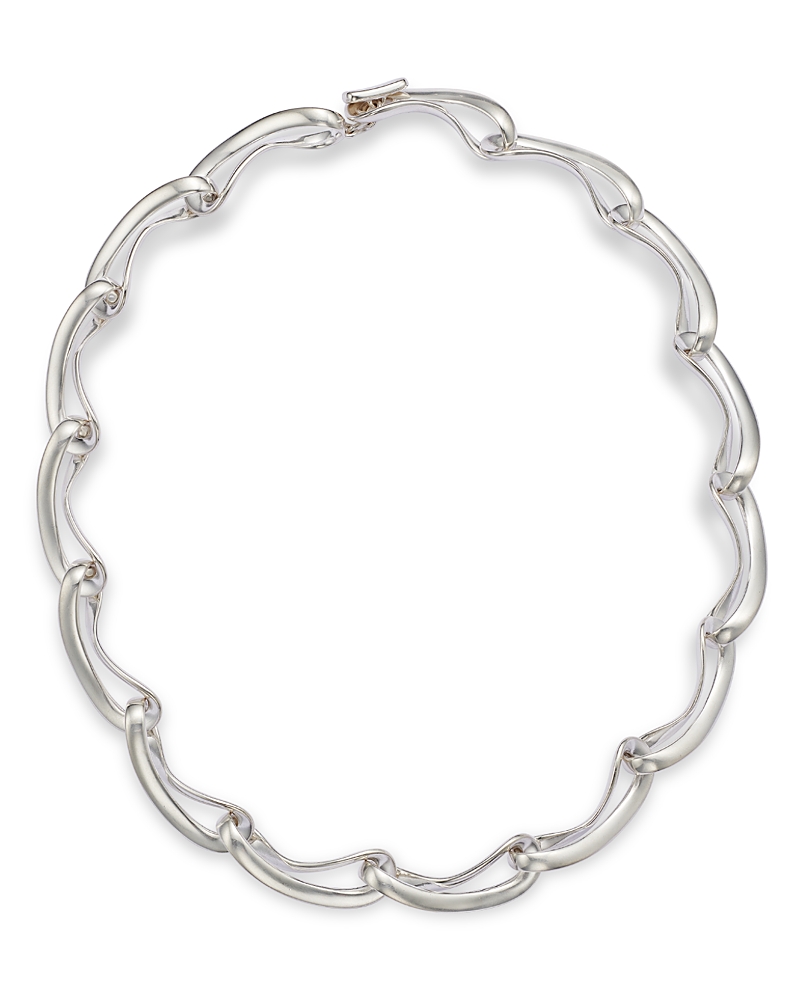 Georg Jensen Sterling Silver Infinity Link Collar Necklace, 16.93 In Silver