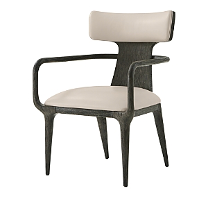 Theodore Alexander Repose Upholstered Dining Armchair In Charcoal Oak